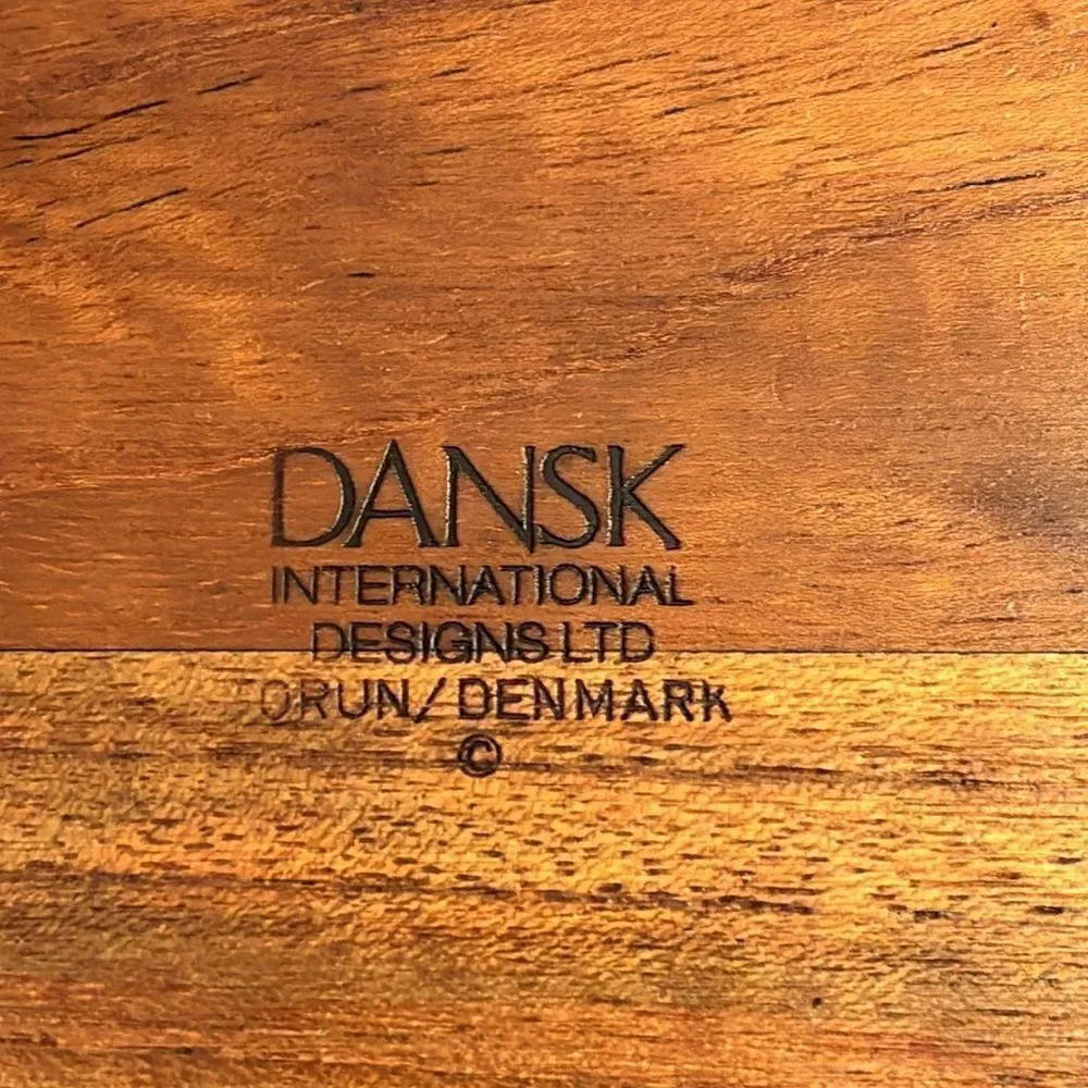 MCM 1970's Dansk Teak Cheese Board and Knife Set